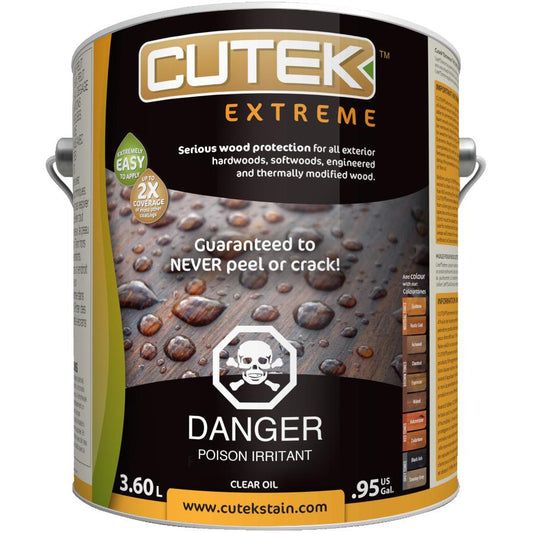 CUTEK® EXTREME Exterior Wood Protection Oil - Clear, 3.6L